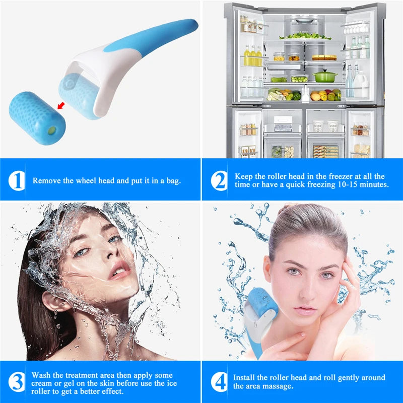 Hottest Face Roller Cool Ice Roller Massager Skin Lifting Tool Face Lift Massage Anti-wrinkles Pain Relief Face Skin Care Tools