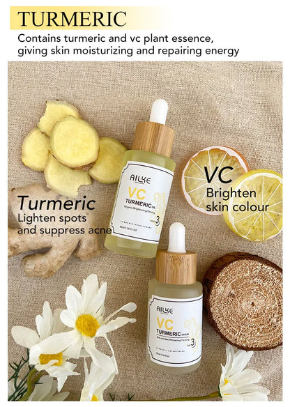AILKE Turmeric Renew Skin Care Sets Vitamin C Women Facial Organic Anti Acne Whitening Hydrating Firming Korean Face Products