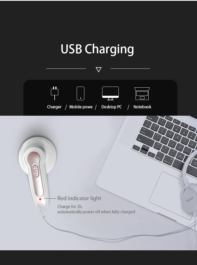 Lint Remover Clothes Fuzz Pellet Trimmer Machine Electric Portable Chargeable Fabric Shaver Removes for Clothes Spools Removal