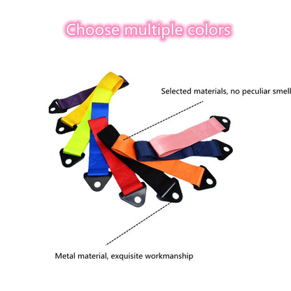 25cm Towing Rope High Strength Nylon Trailer Tow Ropes Racing Car Universal Tow Eye Strap Tow Strap Bumper Trailer Accessories