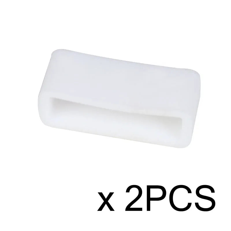 2PCS Watch Accessories Silicone Bezel Ring Watch Loop For Rubber Strap Loop Rubber Band Buckle With Ring Withings Loop