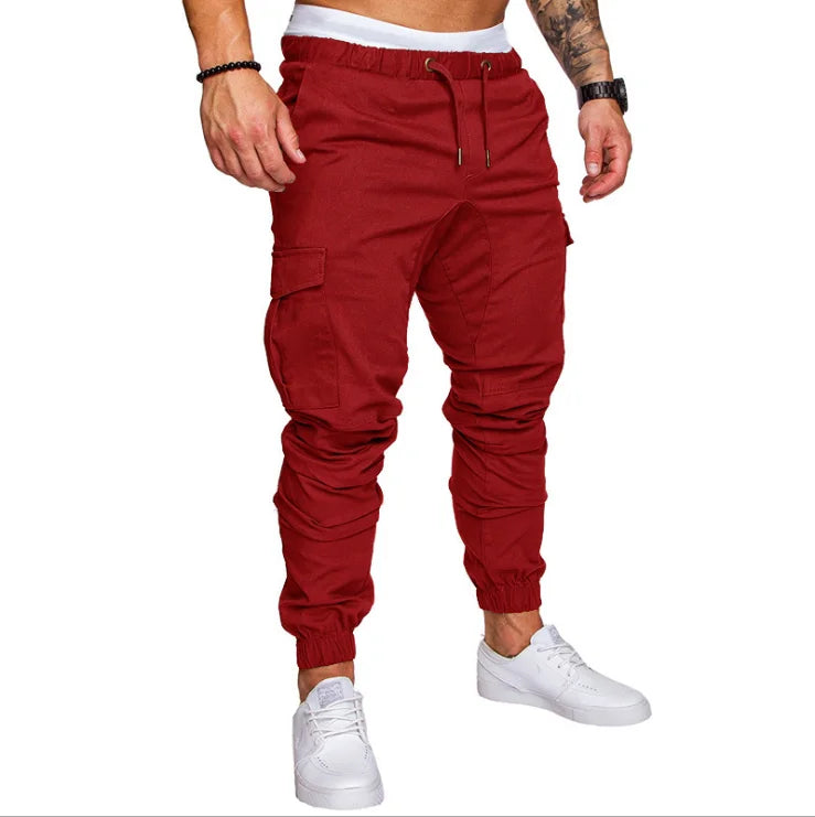Autumn Men Pants Hip Hop Harem Joggers Pants 2025 New Male Trousers Mens Joggers Solid Multi-pocket Pants Sweatpants M-5XL