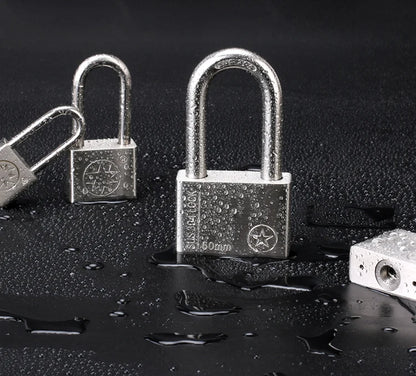 304 Stainless Steel Padlock Cabinet Outdoor Lock Head Furniture Lock Waterproof Rust-Proof Door Lock  with 4 keys