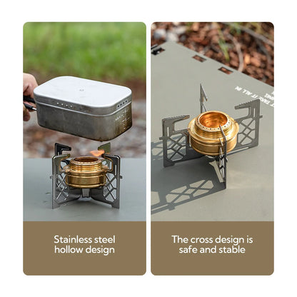 CAMPINGMOON AS-1/AS-ST Outdoor Small Picnic Equipment Alcohol Stove Brass Stove Liquid Alcohol Stove Head Portable Stove