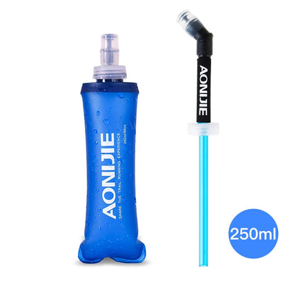 AONIJIE Soft Flask Water Bottle Folding Collapsible Water Bags TPU Free For Running Hydration Pack Waist Bags SD09/10 250/500ml