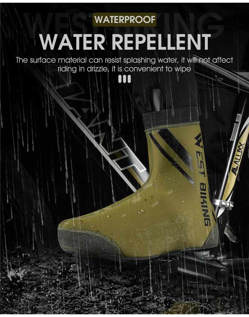WEST BIKING Bicycle Half Shoe Cover Windproof Non-slip Cycling Boot Cover MTB Road Bike Waterproof Overshoes Bicycle Equipment