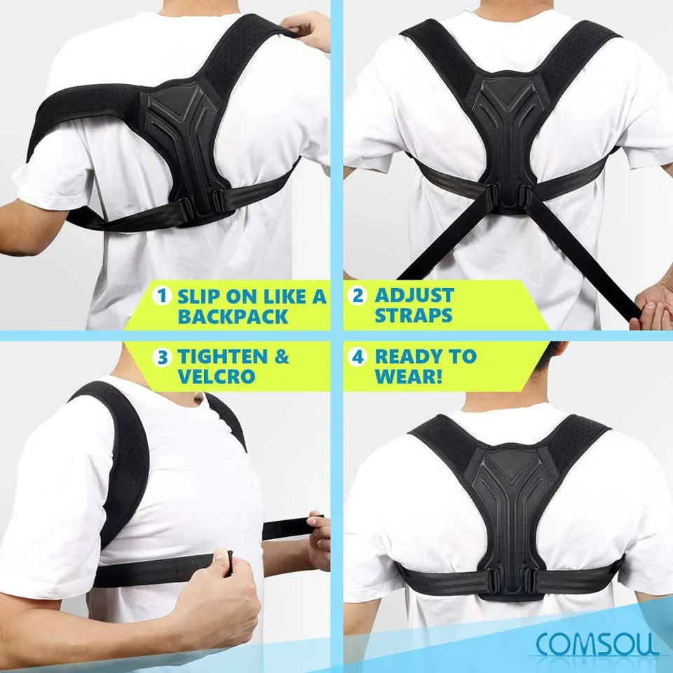 Posture Corrector Back Brace Adjustable Posture Brace for Upper Back Shoulder Pain Relief Posture Trainer Spine Posture Support