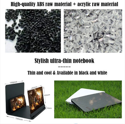 10X Mobile Phone Screen Magnifying Glass HD 3D Magnifying Glass Foldable Pressure Fresnel Lens Screen Magnifier