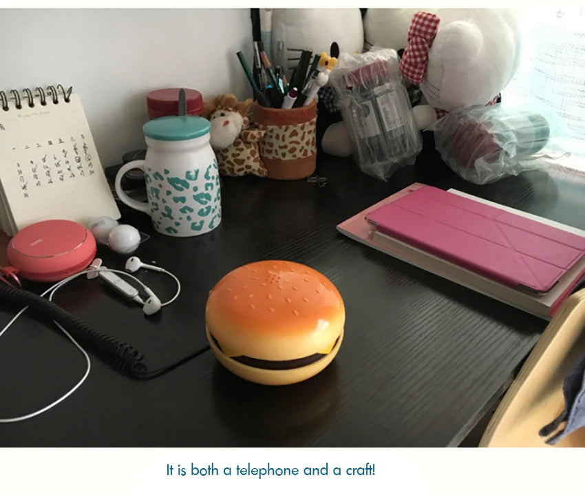 Cheeseburger Burger Phone Telephones Landline Corded Phone Desktop Phone For Home Hotel Office Decoration telefono fijo fixo