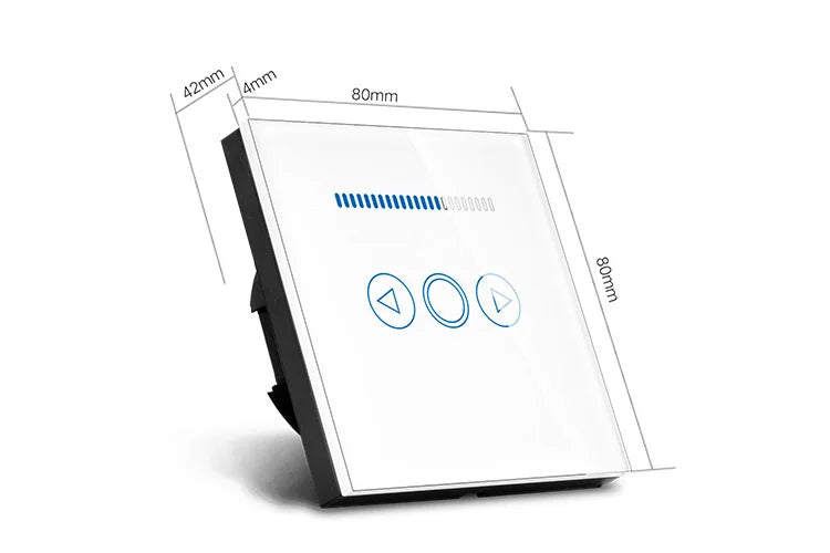 Smart Home EU Dimmer Switch White Crystal Glass Wireless Remote Control Light Dimmer Switch 500W,110-240V RF Switch 220V