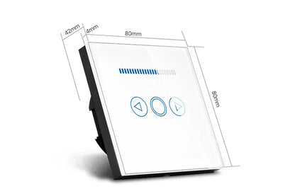 Smart Home EU Dimmer Switch White Crystal Glass Wireless Remote Control Light Dimmer Switch 500W,110-240V RF Switch 220V