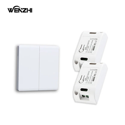 Smart Switch Light DIY Module Receiver 433 Mhz 86 Type Portable RF Wireless Relay Power Remote Control 220V  Wall Panel Buttons