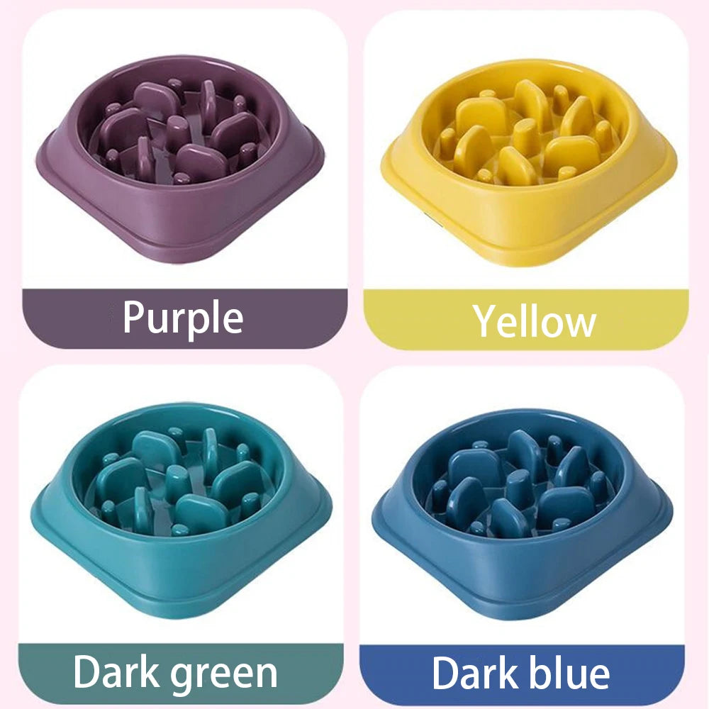 Pet Dog Slow Feeder Bowl Non Slip Puzzle Bowl Anti-Gulping Pet Slower Food Feeding Dishes Dog Bowl for Medium Small Dogs Puppy