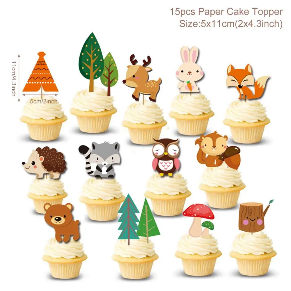 Staraise Woodland Animal Party Safari Jungle DIY Party Decor Birthday Party Decoration Kids Woodland Theme Party Baby Shower