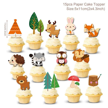 Staraise Woodland Animal Party Safari Jungle DIY Party Decor Birthday Party Decoration Kids Woodland Theme Party Baby Shower