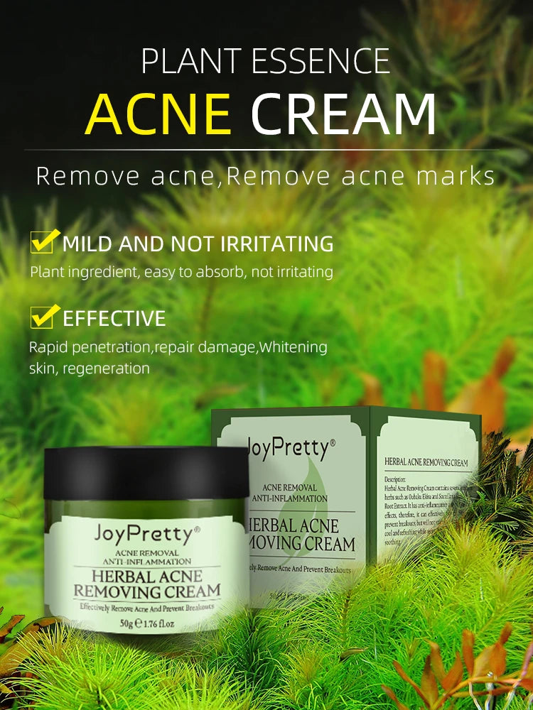 JoyPretty Herbal Acne Face Cream Body Pimple Treatment Oil Control Moisturizing Facial Creams Skin Care Products Beauty