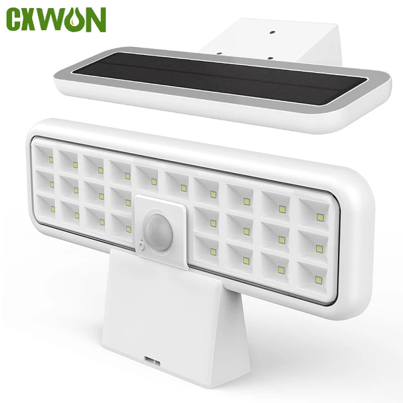 Outdoor Solar Lights With Motion Sensor  360° Rotatable Led Outdoor Lighting Waterproof Smart Control Garden Wall Light