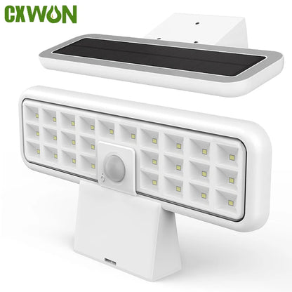 Outdoor Solar Lights With Motion Sensor  360° Rotatable Led Outdoor Lighting Waterproof Smart Control Garden Wall Light