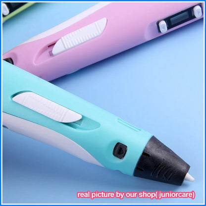 3D Pen 3d Printing Pen DIY Drawing Pens PLA Filament With USB PU Travel Case Birthday Christmas Gift For Kids Children