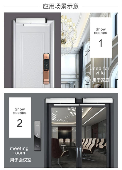 Smart Home Automatic Swing Door Opener Closer Electric Garage Gate Operator Optional Sensor Remote Control Big Gate Motor