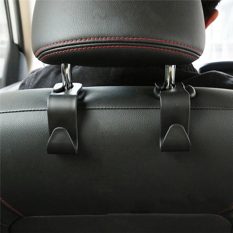Universal Car Seat Back Hook Phone Holder PP Car Accessories Interior Portable Storage Hook for Car Bag Purse Cloth Hanger Drop