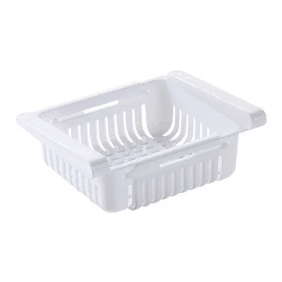 Kitchen Organizer Adjustable Kitchen Refrigerator Storage Rack Fridge Freezer Shelf Holder Pull-out Drawer Organiser Space Saver
