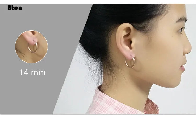 Hoop Earrings Women Gold /Rose Gold/Black Color Round Circle Earring Ear Ring Clip Earrings aretes Mujer