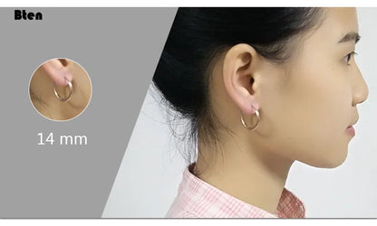 Hoop Earrings Women Gold /Rose Gold/Black Color Round Circle Earring Ear Ring Clip Earrings aretes Mujer