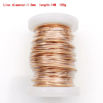 0.1mm 0.2mm 0.4mm 0.5mm 1mm 1.3mm Copper Wire Magnet Wire Enameled Copper Winding Wire Coil Copper Wire Winding Wire Weight 100g