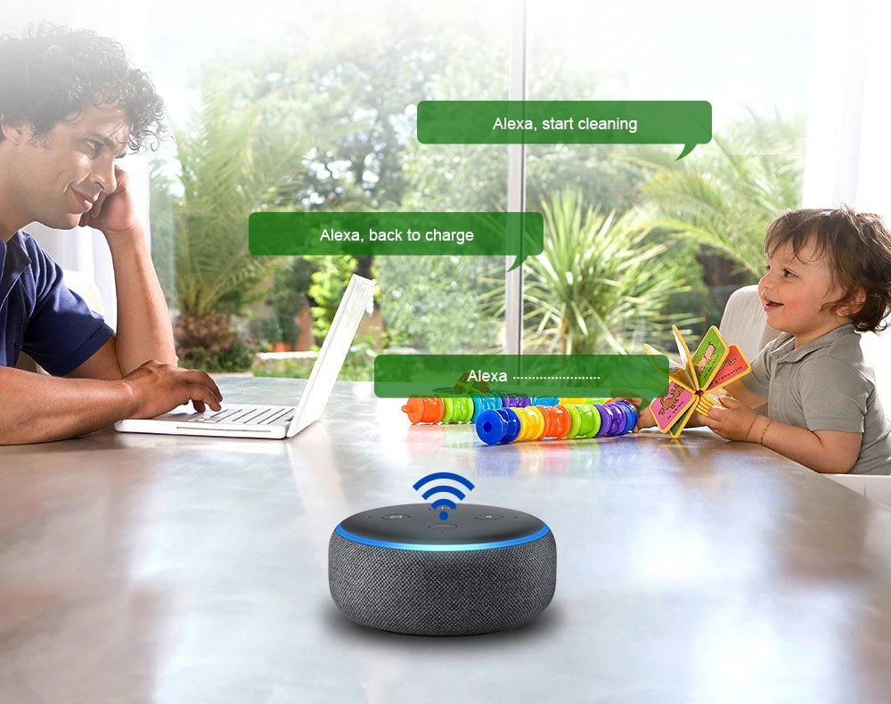 Robot Vacuum Cleaner LIECTROUX/LILIN C30B ,Map Navigation with Memory,Wifi APP Control,6000pa Suction,Smart Electric Water Tank