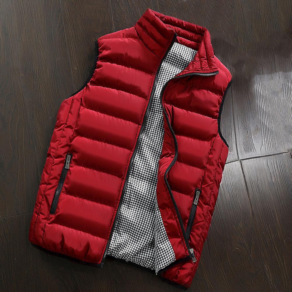 Oversize Down Coat Men Vest Waterproof Padded Thick Warm Winter Waistcoat for Men Down Jacket Vest Work Daily Wear