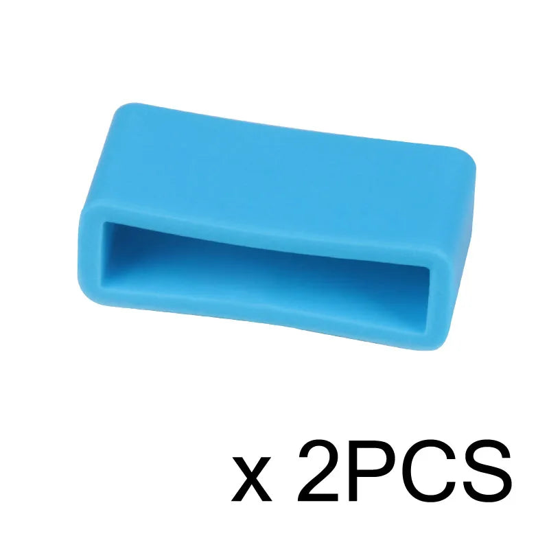 2PCS Watch Accessories Silicone Bezel Ring Watch Loop For Rubber Strap Loop Rubber Band Buckle With Ring Withings Loop