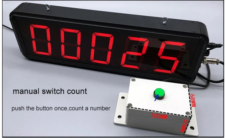 LED Digital Large Screen Electrostatic Induction Counter Infrared Automatic Production Line Pipeline Counting Electronic Counter