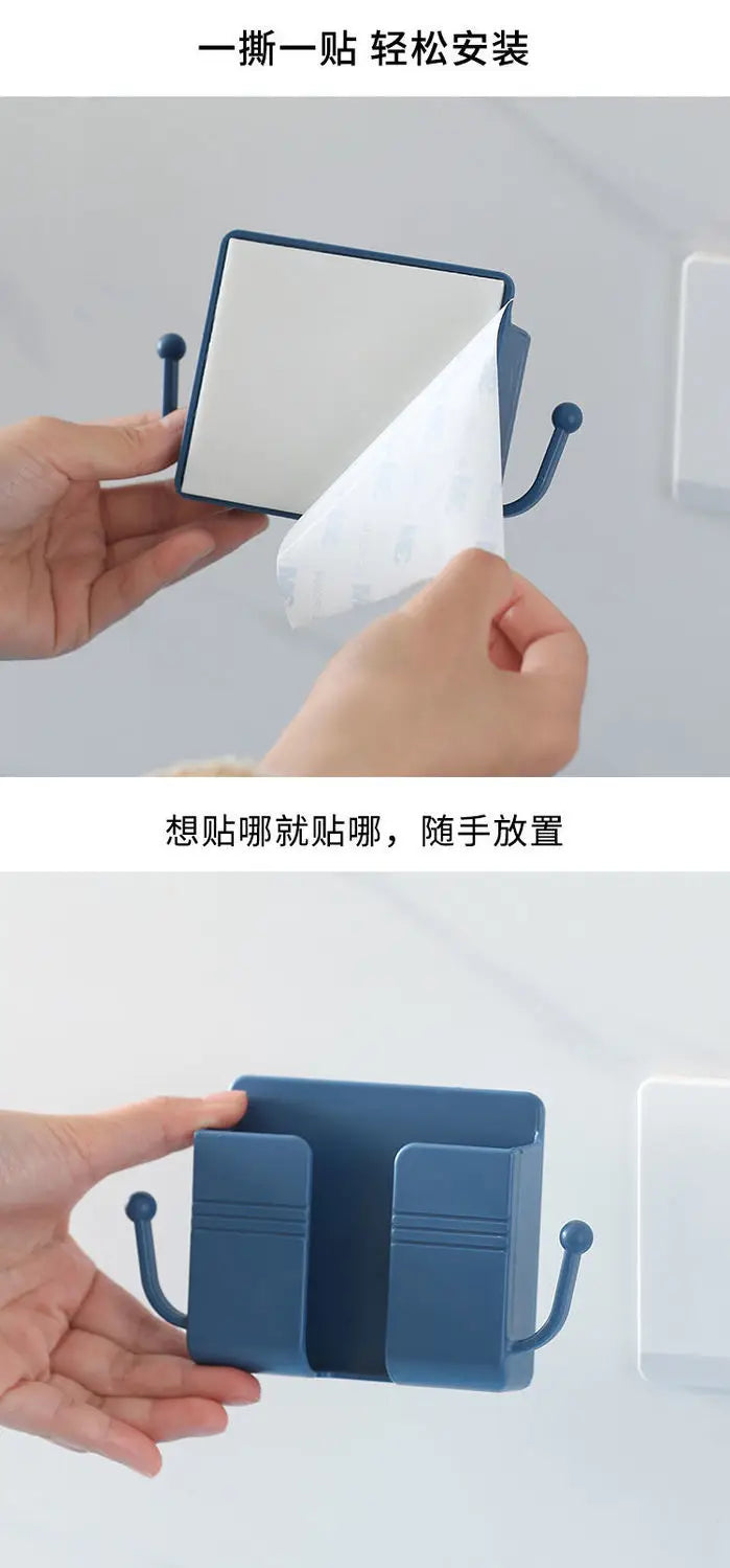 Stick on Wall mobile phone bracket mobile phone bracket artifact bedside mobile phone box mobile phone shelf