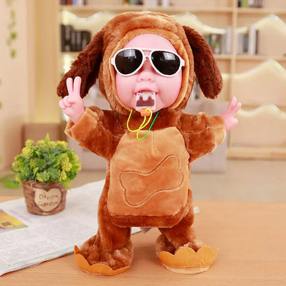 Electronic Reborn Baby Doll Toys Talk Walk Robot Doll 120 Songs Stuffed Lifelike Toddler Baby For Kids Accompany Birthday Gifts