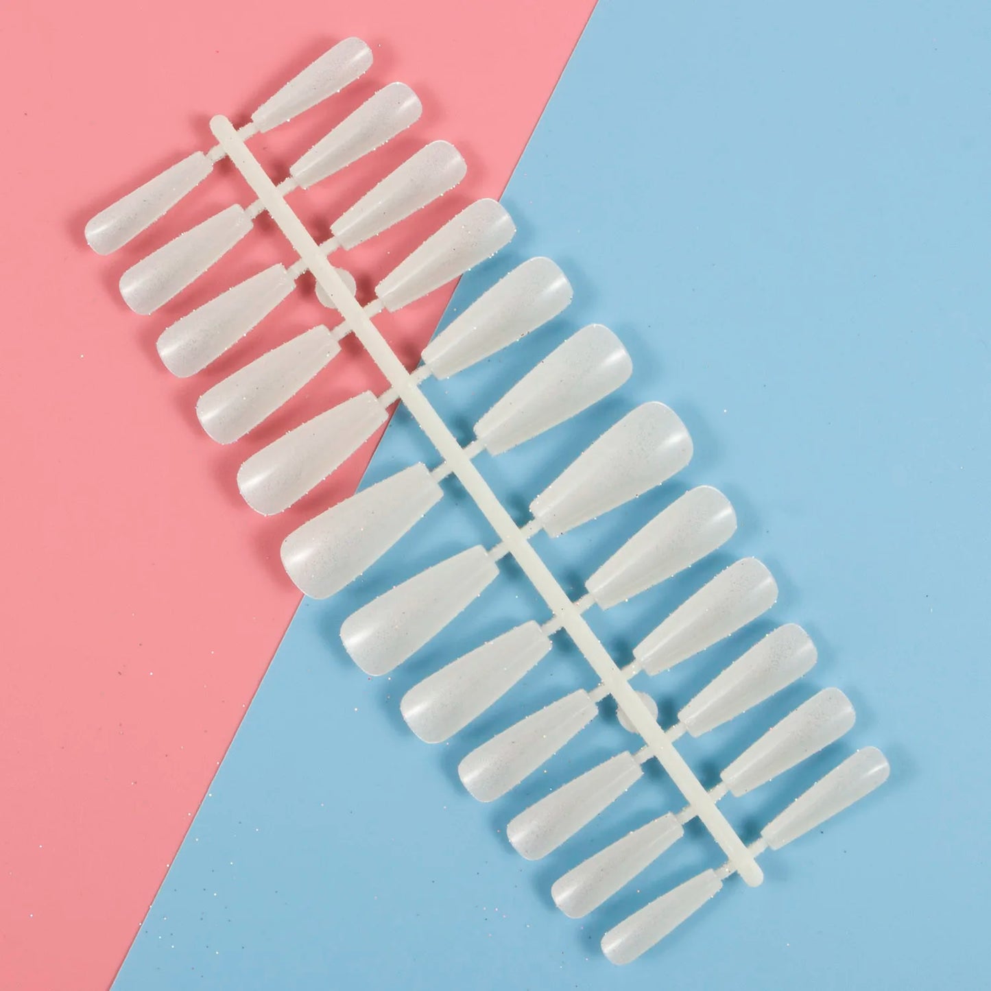 1 Set Glitter False Nail Tips Full Cover Ballerina Fake Nail Tips Press on Nail Tips Coffin