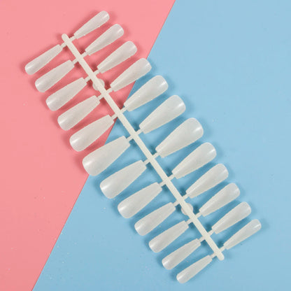 1 Set Glitter False Nail Tips Full Cover Ballerina Fake Nail Tips Press on Nail Tips Coffin