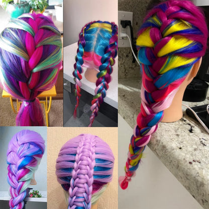 70Cm 100% High Temperature Fiber Blonde Hair Mannequin Head Training Head For Hairstyles Braid Hairdressing Manikin Doll Head