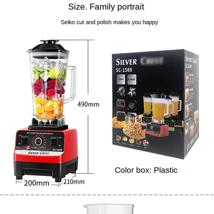 THANKSHARE 3000W Heavy Duty Commercial Grade Blender 6 Blades Mixer Juicer Fruit Food Processor Ice Smoothies BPA Free 2L Jar