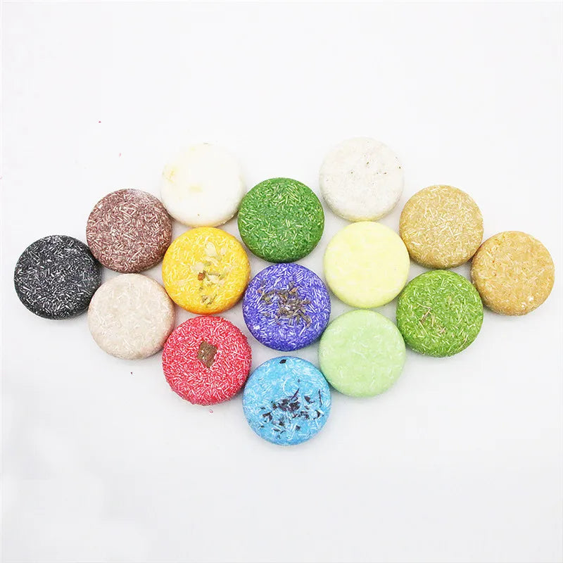 12 colors Fashion Handmade Hair Shampoo Soap Cold Processed Shampoo Bar 100% Pure Plant Hair Shampoos Hair Care