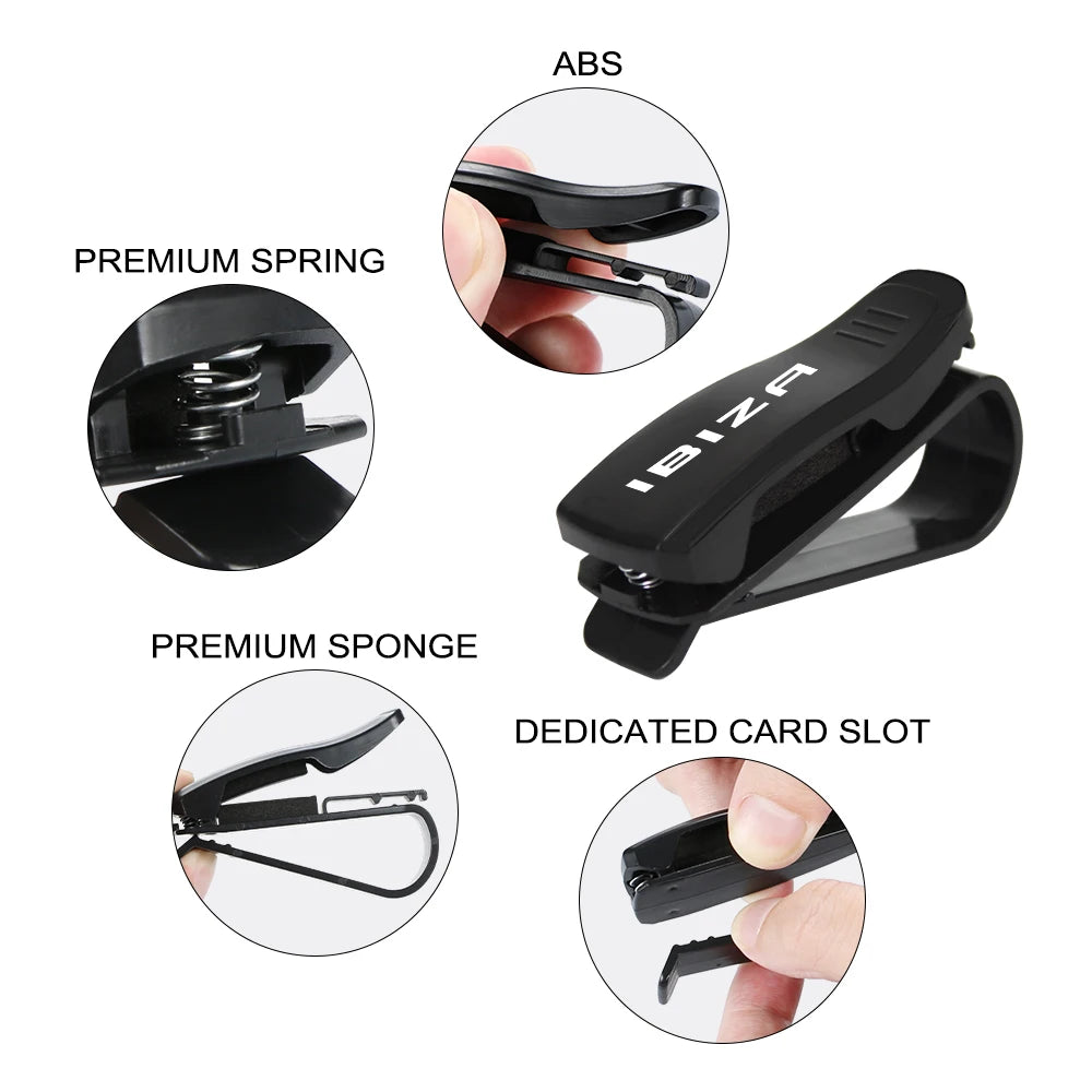 Car Glasses Clip Holder Auto Accessories For Seat Leon Ibiza Ateca Arona Cordoba Toledo Altea Alhambra Arosa Exeo Mii Tarraco