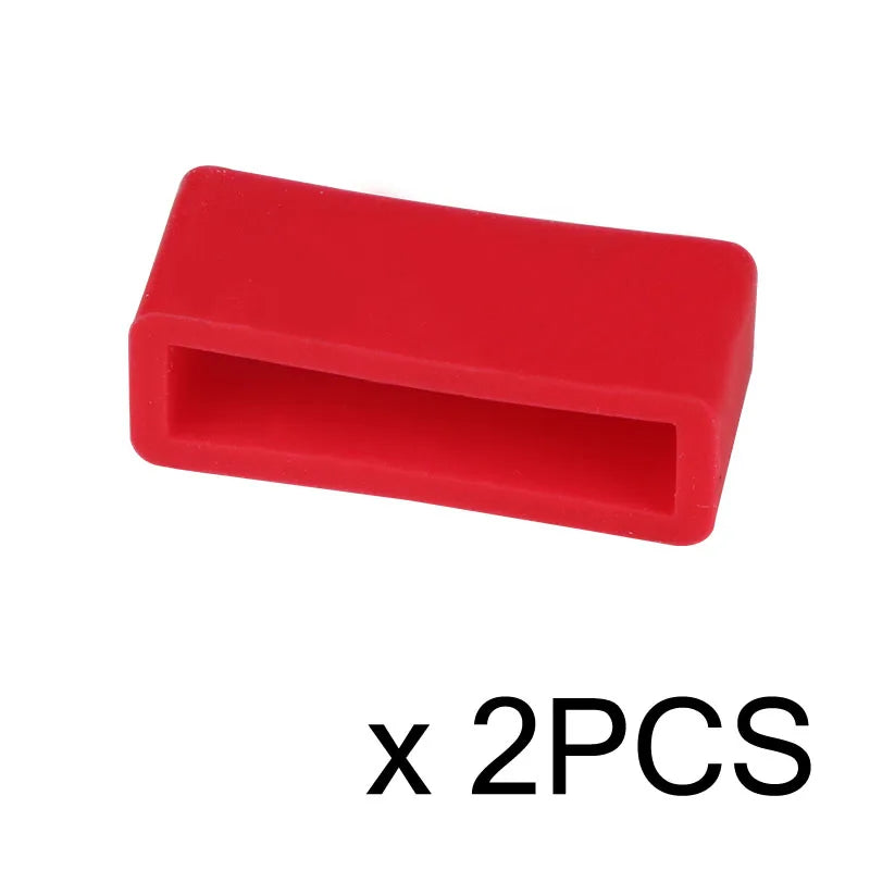 2PCS Watch Accessories Silicone Bezel Ring Watch Loop For Rubber Strap Loop Rubber Band Buckle With Ring Withings Loop