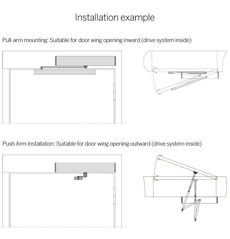 Smart Home Automatic Swing Door Opener Closer Electric Garage Gate Operator Optional Sensor Remote Control Big Gate Motor