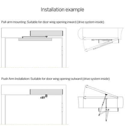 Smart Home Automatic Swing Door Opener Closer Electric Garage Gate Operator Optional Sensor Remote Control Big Gate Motor
