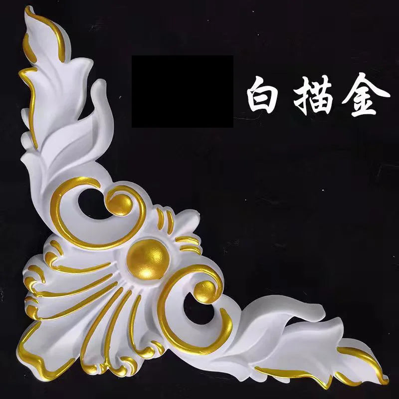 European corner carving ceiling ceiling corridor back wall decorative decals lamp pool accessories non-wood carving