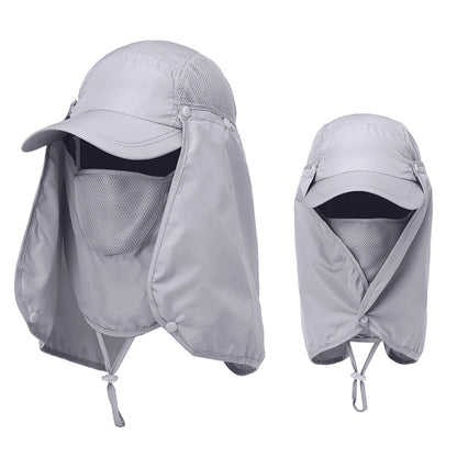 Outdoor Sport Hiking Visor Hat UV Protection Face Neck Cover Fishing Sun Protection Cap Women Men Cap