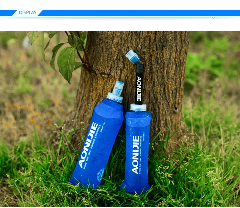 AONIJIE Soft Flask Water Bottle Folding Collapsible Water Bags TPU Free For Running Hydration Pack Waist Bags SD09/10 250/500ml