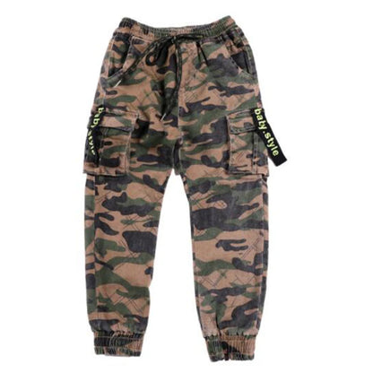 2022 Boys Camouflage Joggers Casual Cargo Pants for Boys Kids Cotton Trousers Clothes Teenage Boys Joggers Clothing 3-14 Years