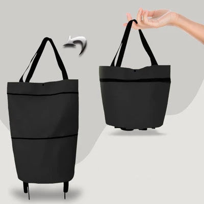 Portable Folding Reusable Shopping Bags Small Pull Cart Buy Shopping Trolley Bag With Wheels Fruit Vegetables Bag Food Organizer