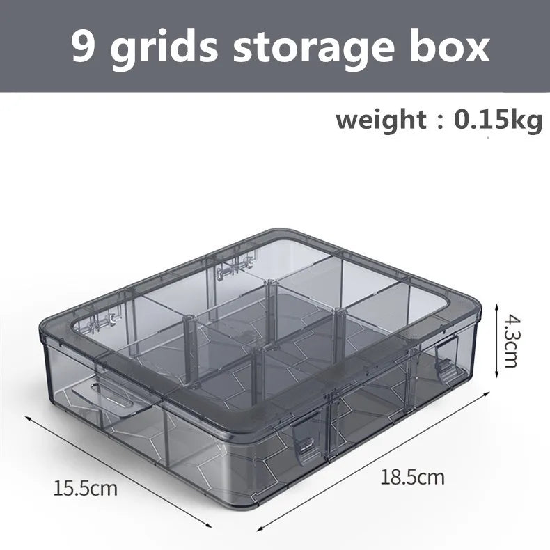 Organizer 9-24 Grids Adjustable Storage Container  Compartment Plastic Storage Box Component Screw Holder Case Display Container